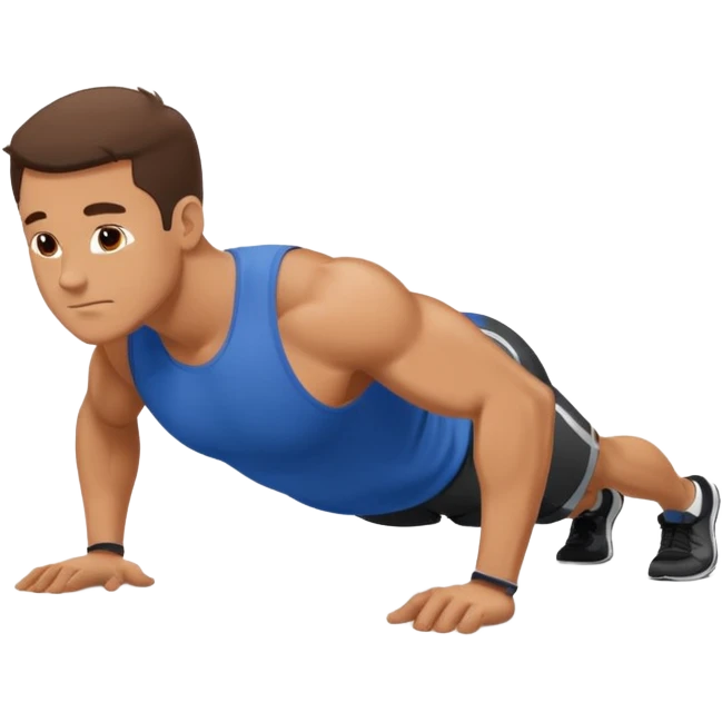 man doing push-ups in gym emoji