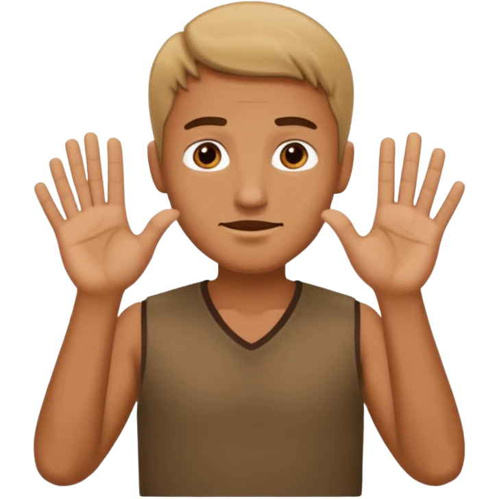 man say no with his hands emoji