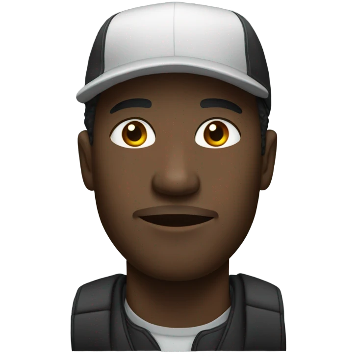 black man in cap emoji