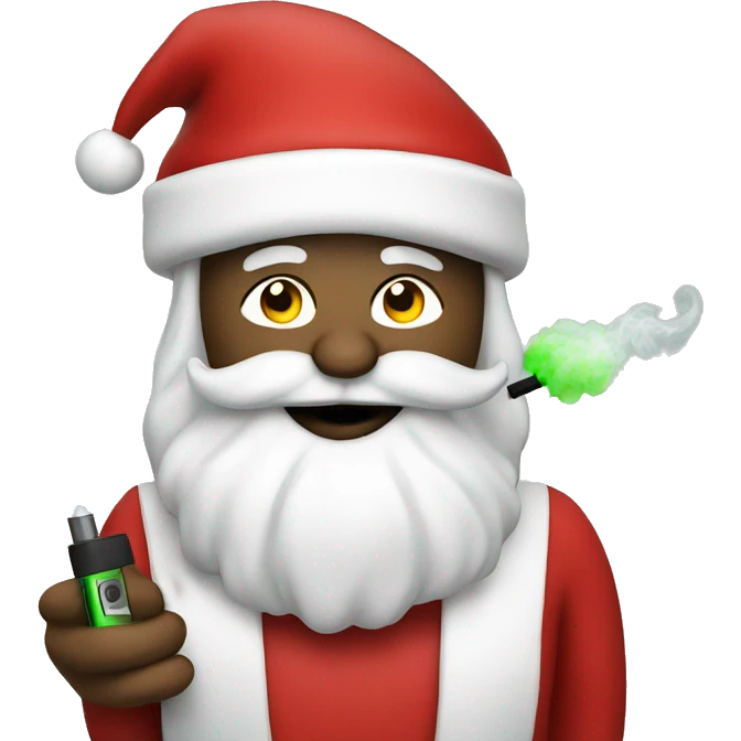 santa with vape emoji