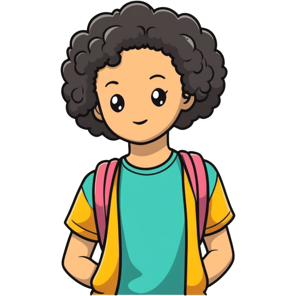 pretty black girl with curly hair emoji
