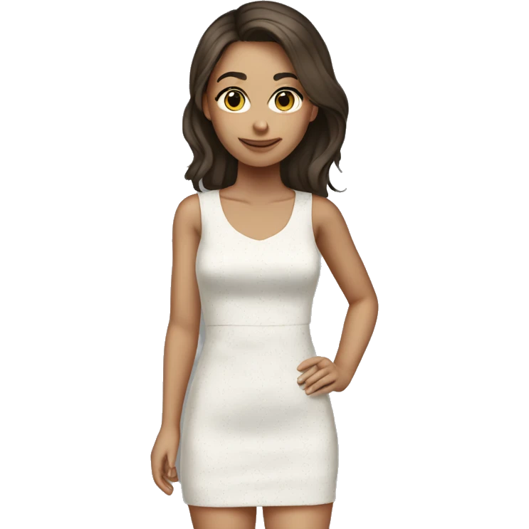 Minidress brunette white girl emoji