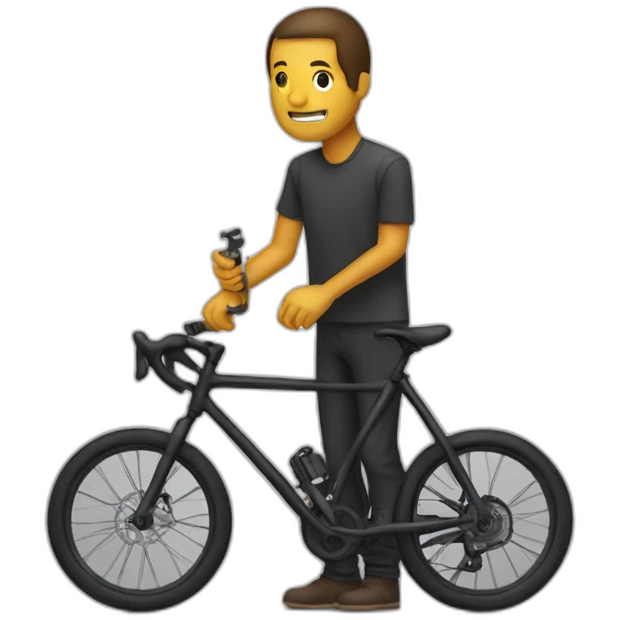 Guy touching Bike silencer emoji