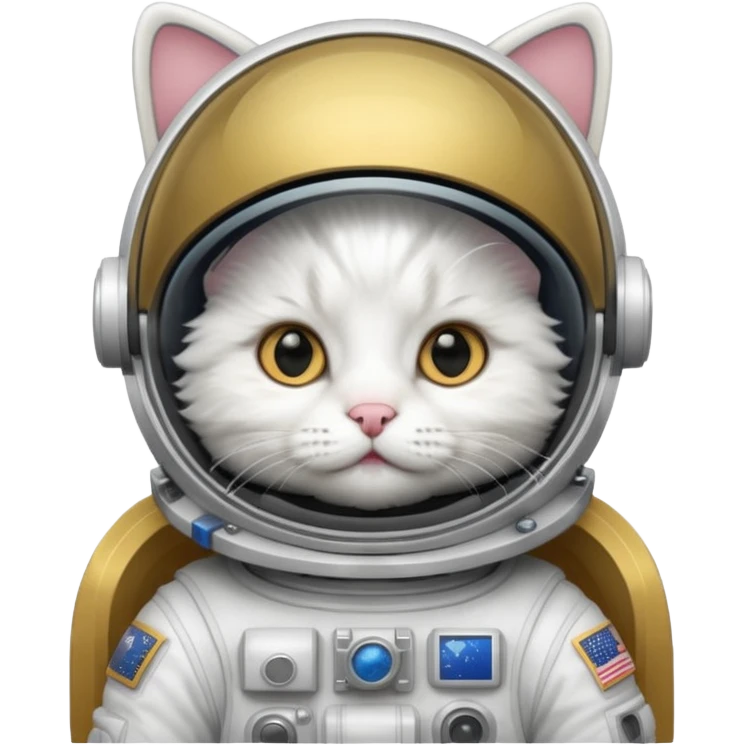 white cat Astronaut emoji