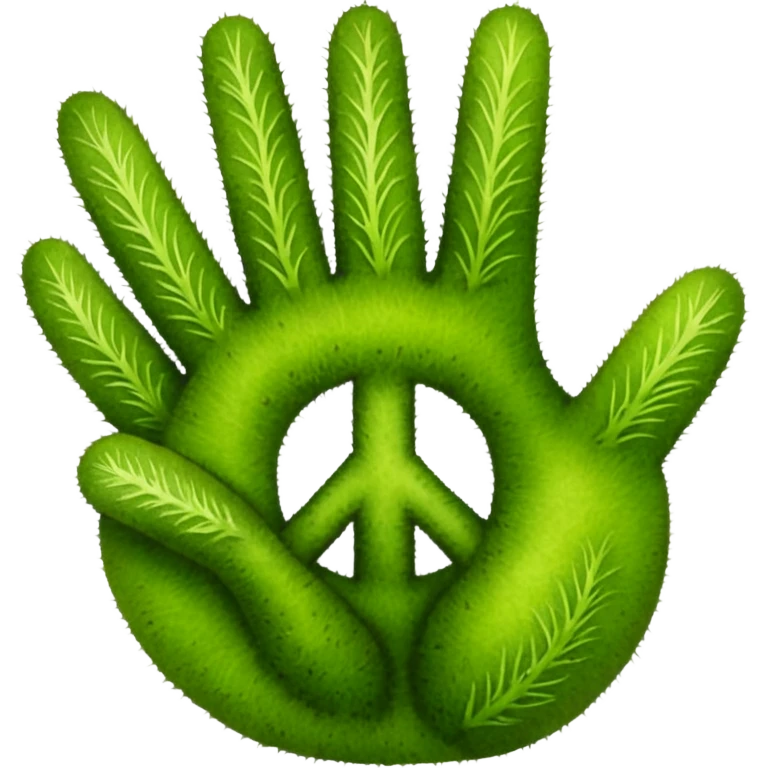 Peace sign hand emoji but its kiwi skin emoji