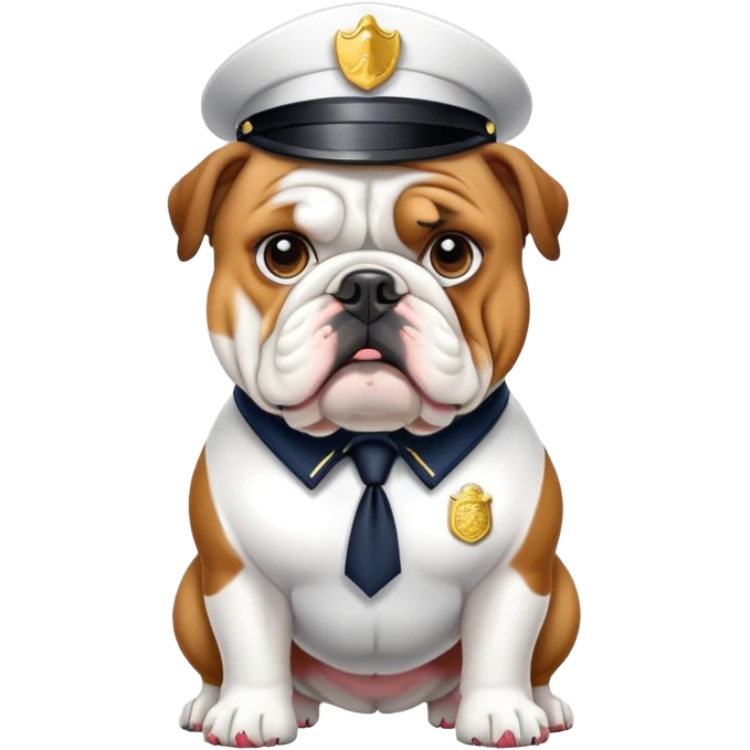 english bulldog as a security guard emoji
