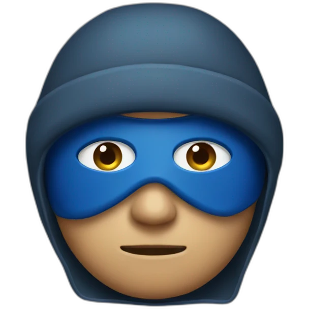 A blue robber emoji