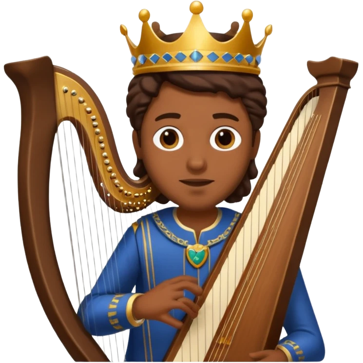 imagen del Rey David músico emoji