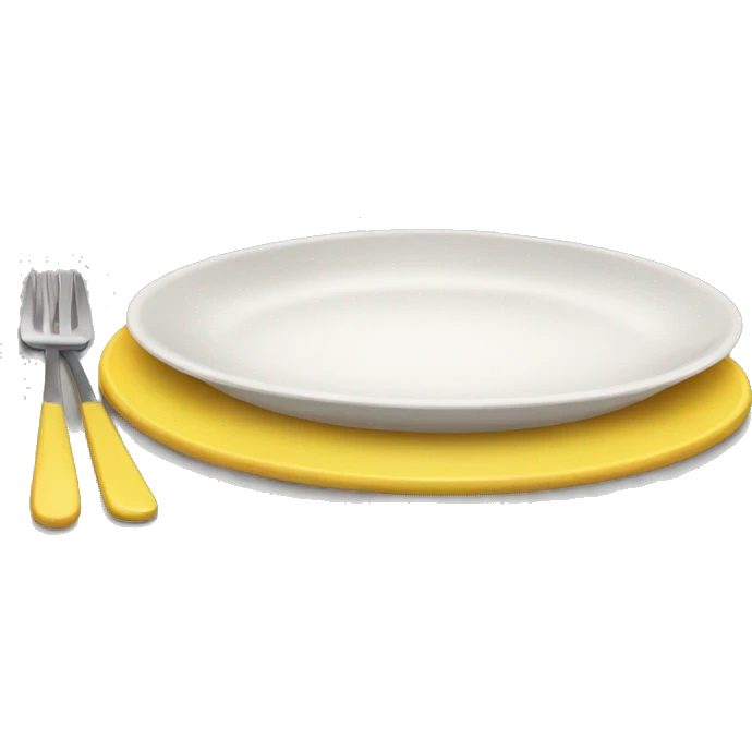 empty yellow plate  emoji