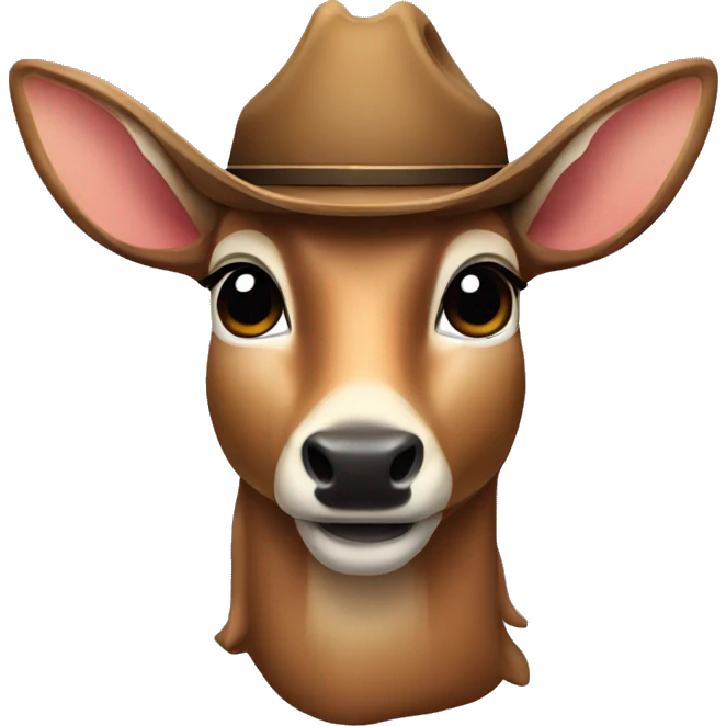 Deer with a cowboy hat emoji