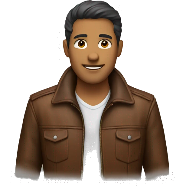 Brown leather jacket emoji
