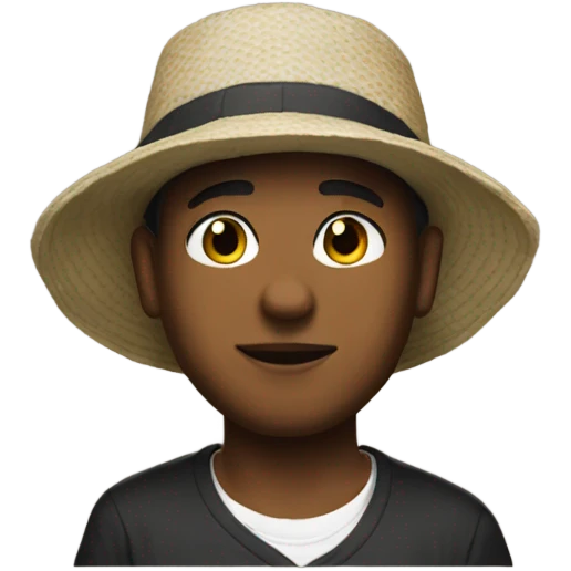 Me wearing a supreme bucket hat emoji