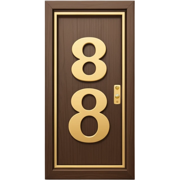 modern villa door number wood Japanese emoji