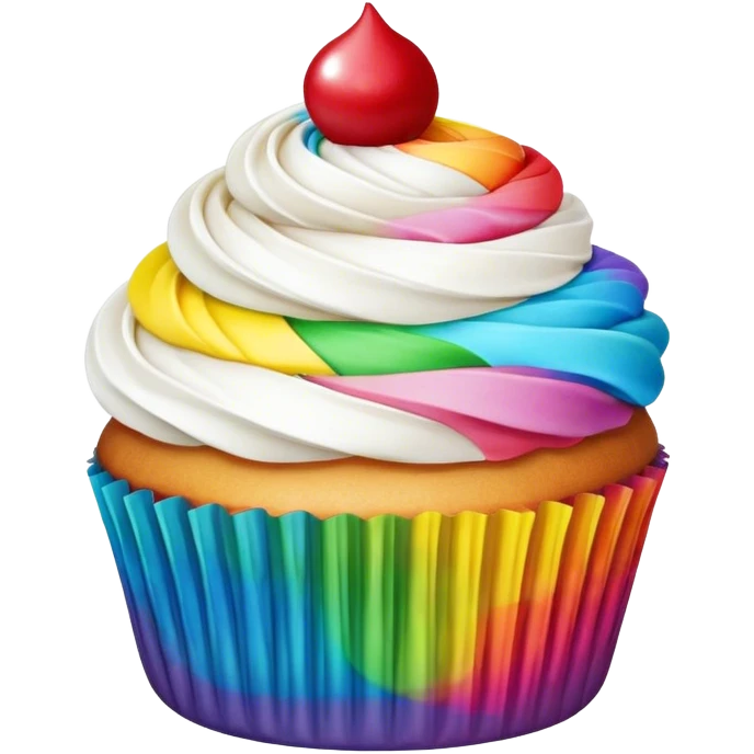 rainbow cupcake  emoji