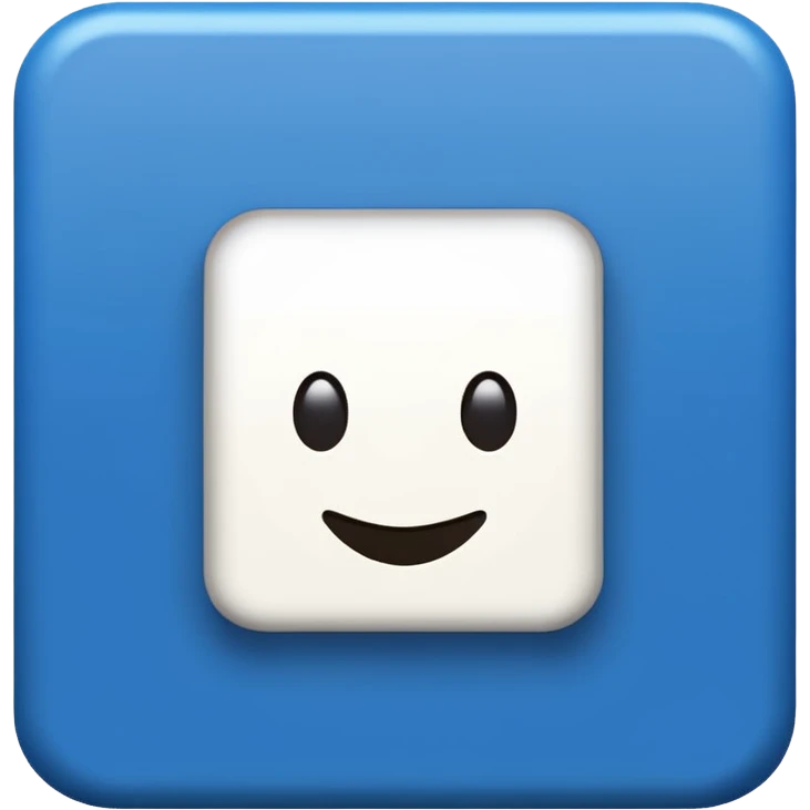 I want a blue background and a white checkmark inside it emoji which I will call the "Fake Roblox Verified Badge Emoji" and the blue background should be square and it should be the "🟦" emoji being the background emoji