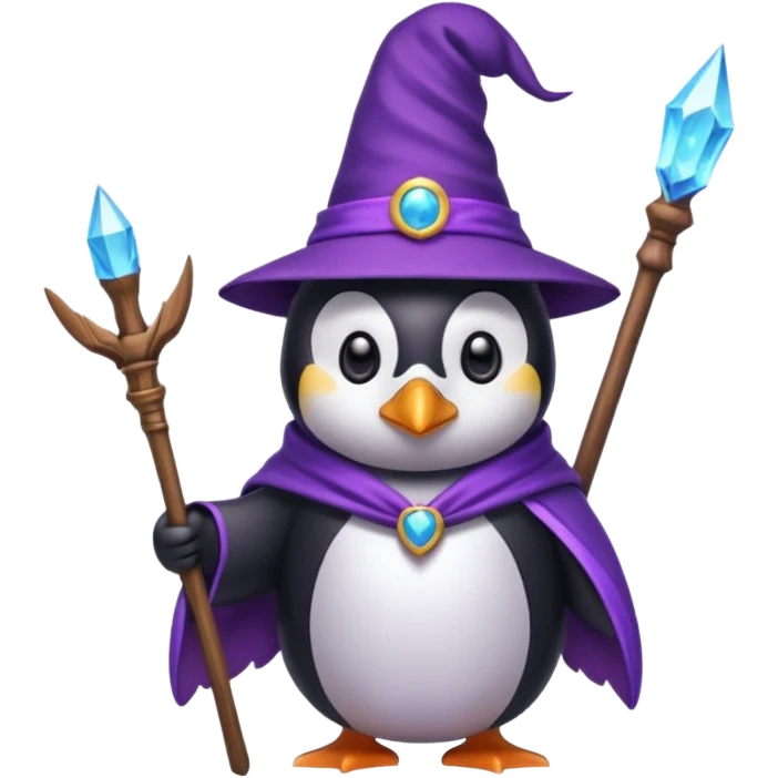 Penguin Wizard emoji