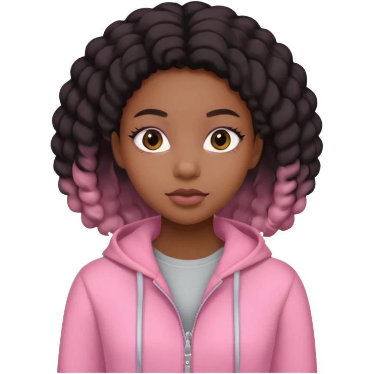 Pastel pink black girl emoji
