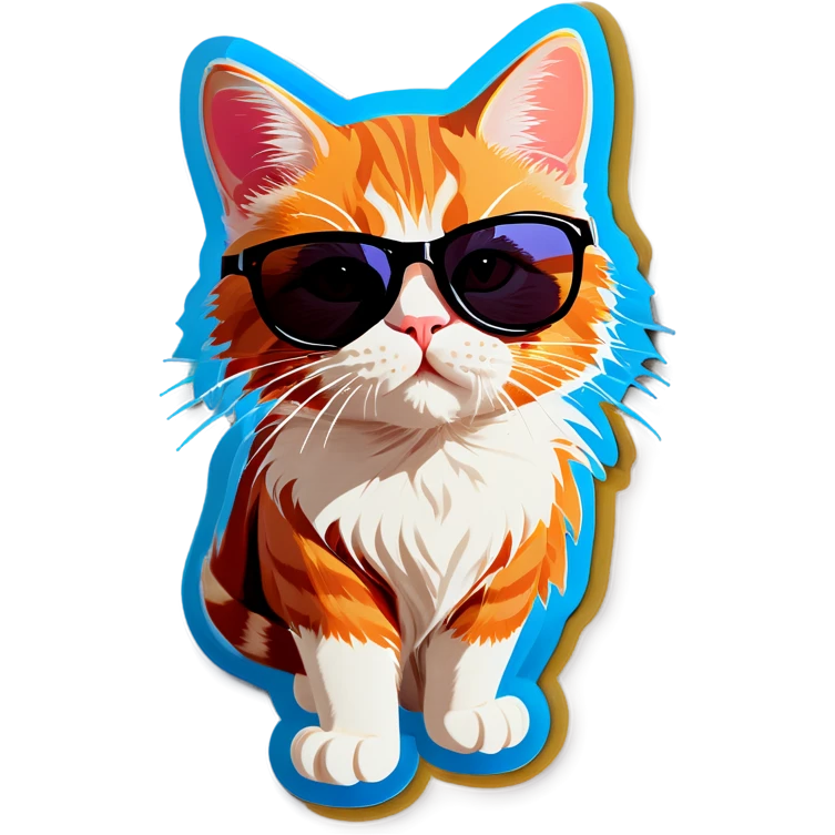 Cat with sunglasses emoji