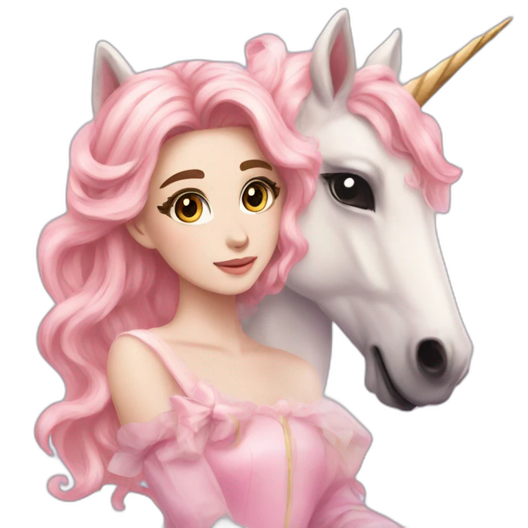 Belle delphine on a unicorn emoji