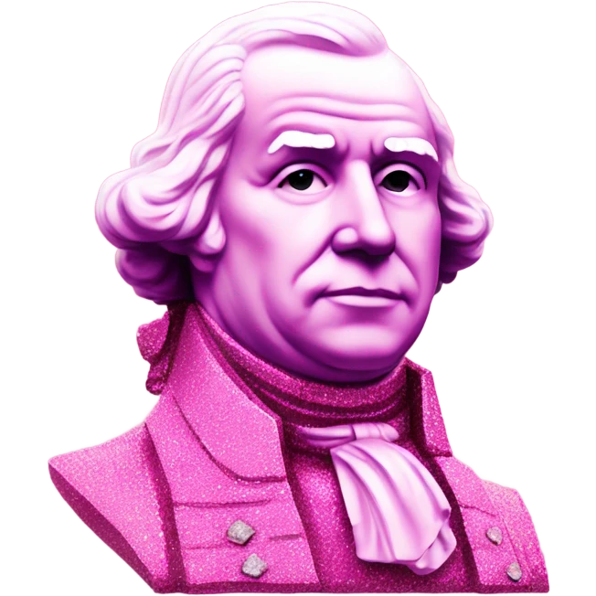 Pink ombre James Madison Statue with glitter  emoji