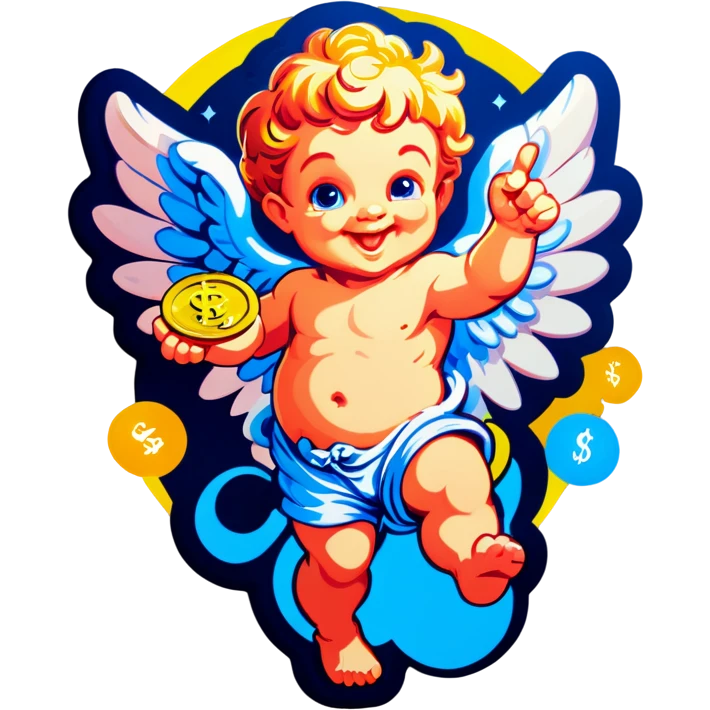 Cherub winning money emoji