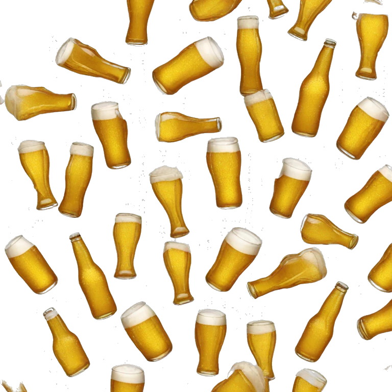 Tres jarras de cervezas brindando juntas emoji