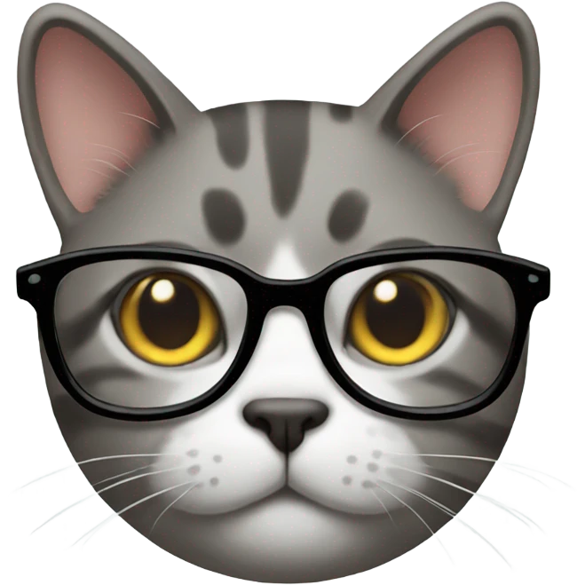 Cat wearing glasses emoji
