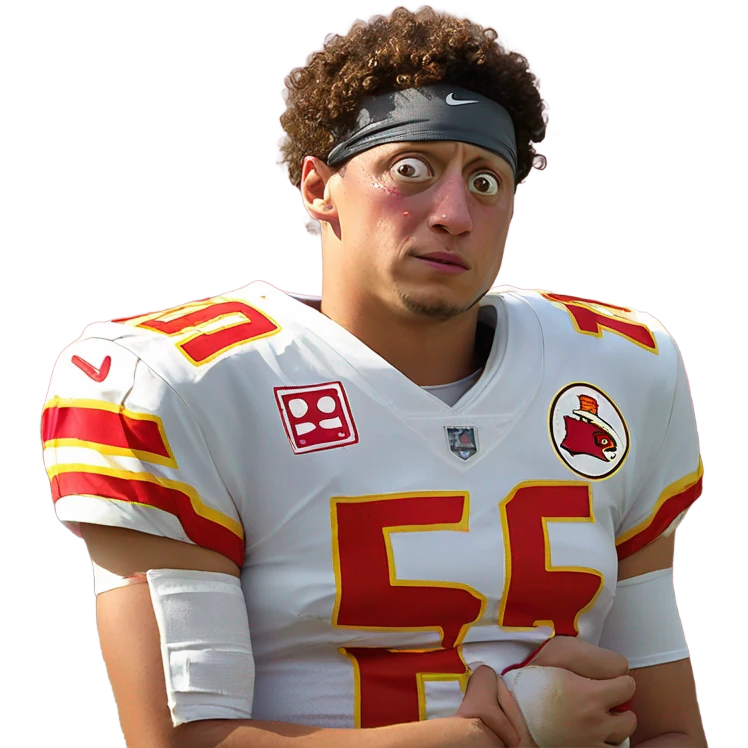 Patrick Mahomes crying to a referee  emoji