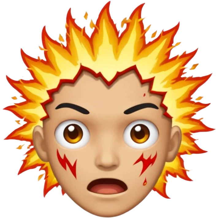 сделай стикер в стиле телеграм для смайлика "🤯". без обводки и с прозрачным фоном emoji