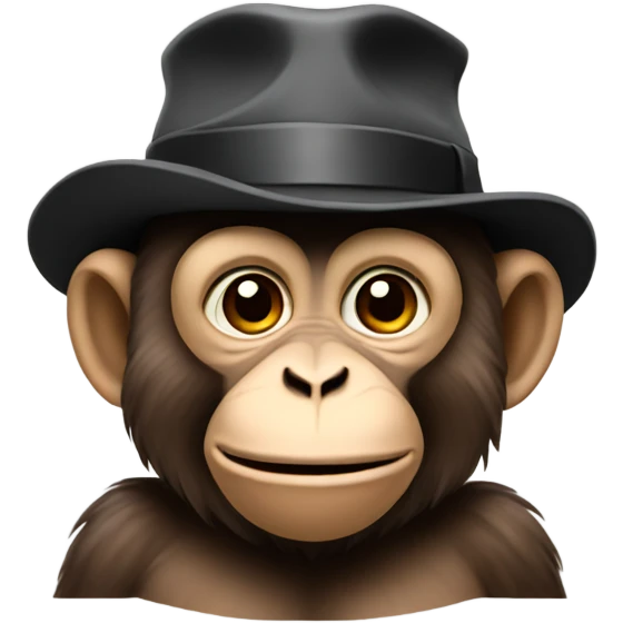 Monkey with hat on emoji