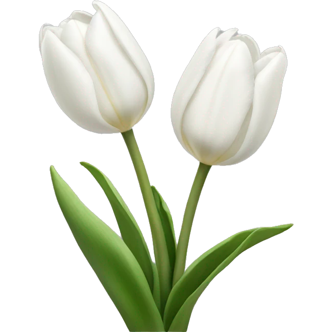 White tulips emoji