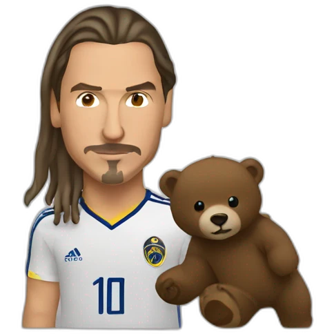 Zlatan qui afronte un ours emoji