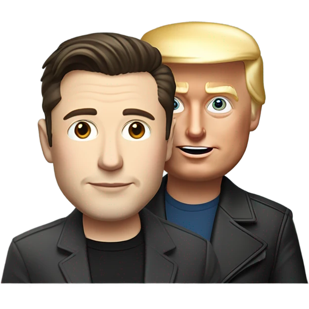 Elon and trump as brothers emoji
