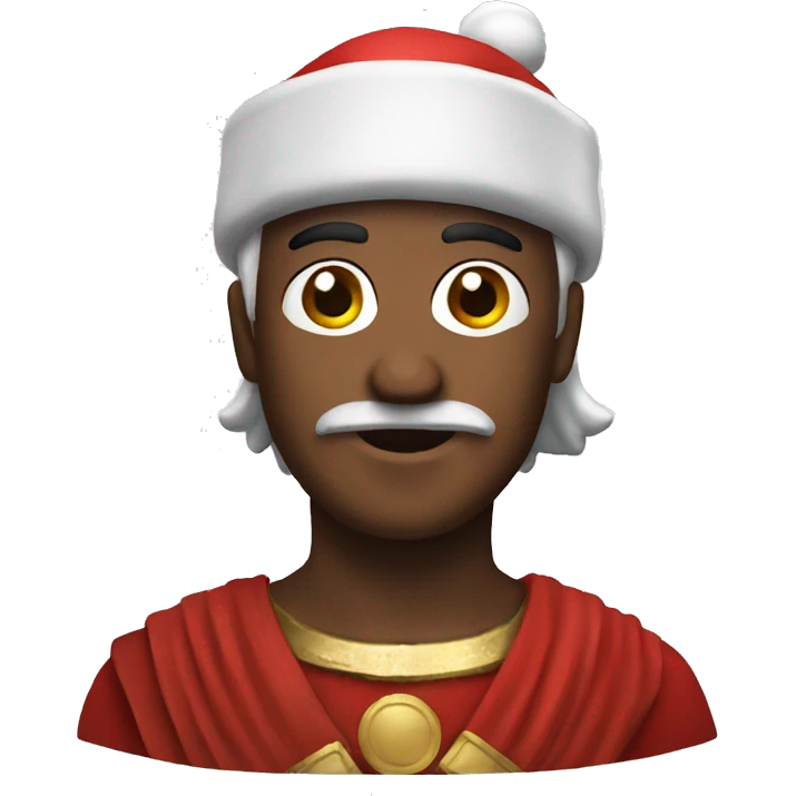 Roman with Christmas hat emoji