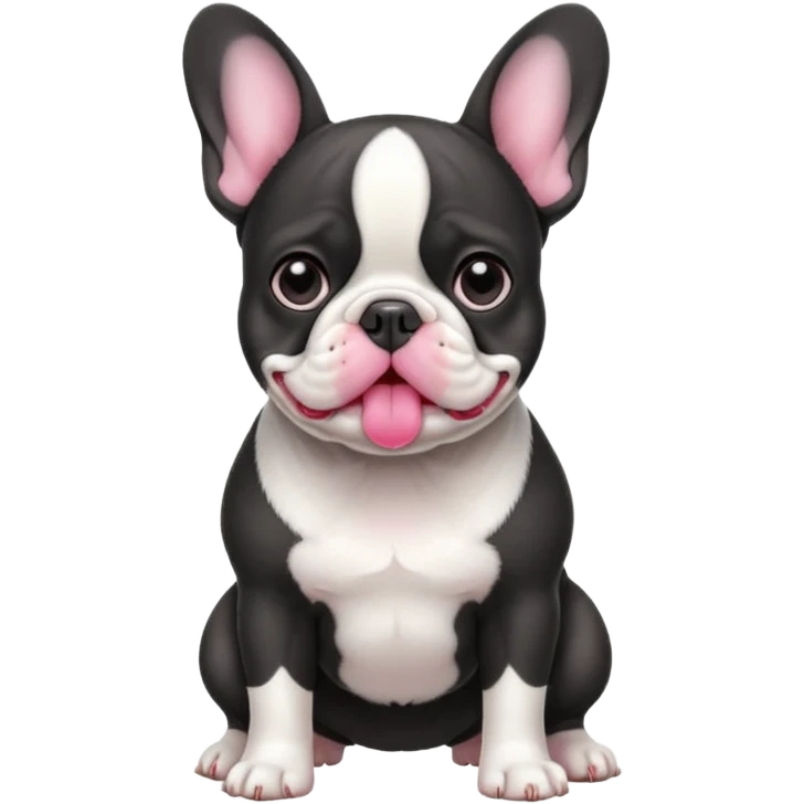 Чёрно Белый французский бульдог  emoji