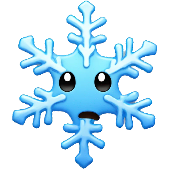 Melting snowflake emoji