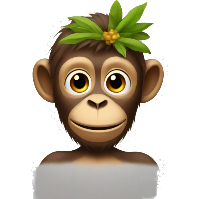 monkey with banna on head emoji
