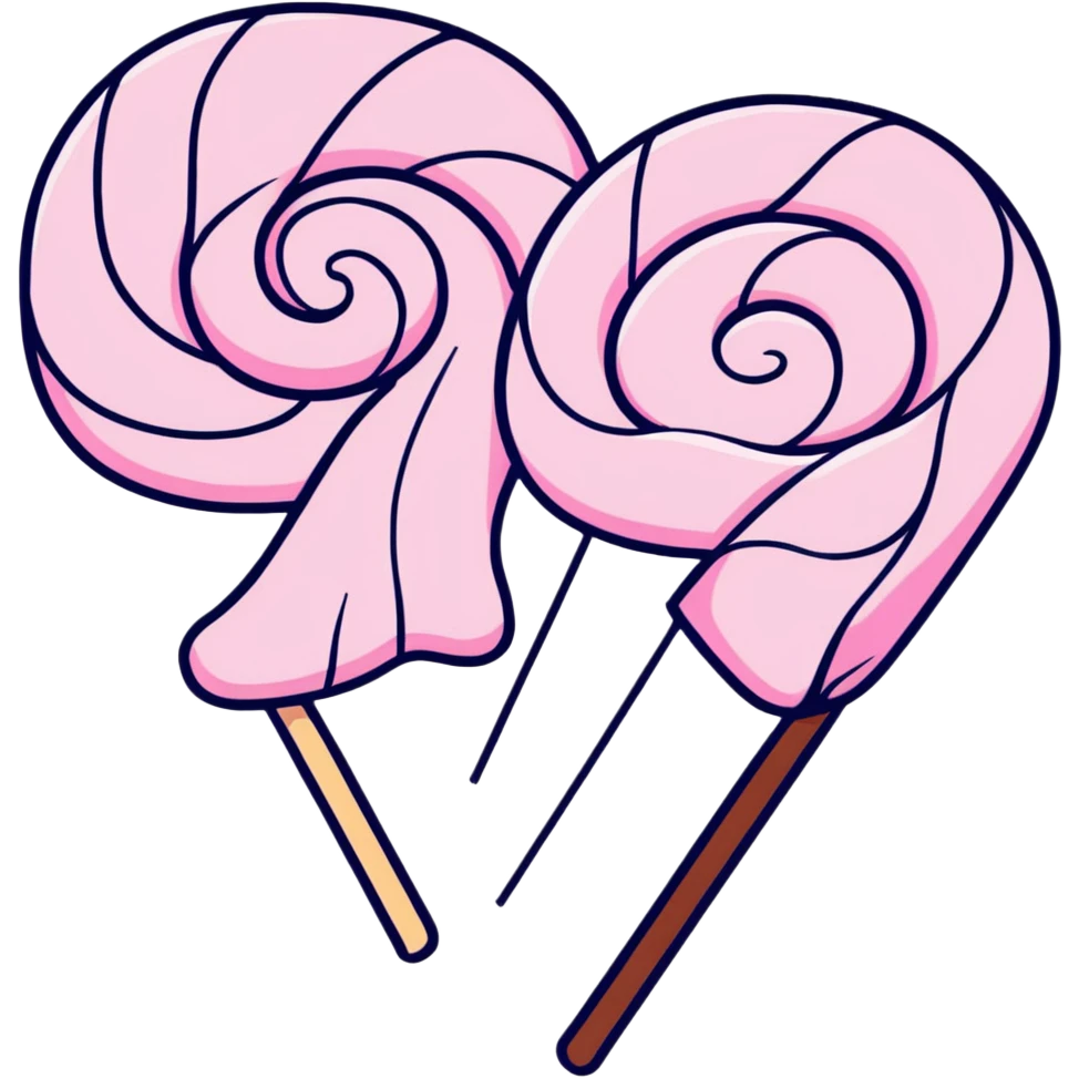 sweet candy plimbob with pink and brown swirls emoji