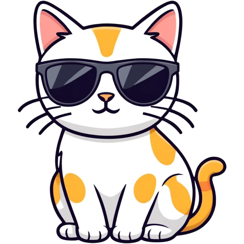 Cat with sunglasses emoji