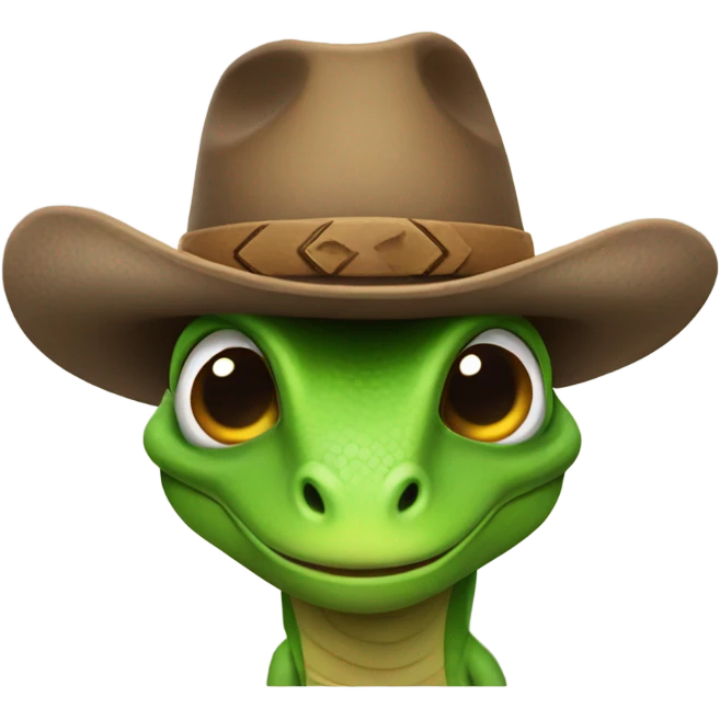 Lizard in a cowboy hat emoji