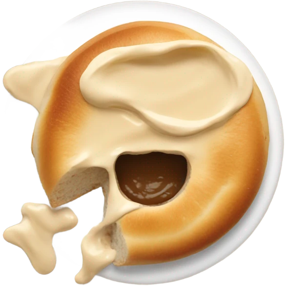 Hummus on bagel emoji