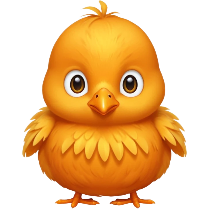 Orange colored female chicken baby 🐥 emoji