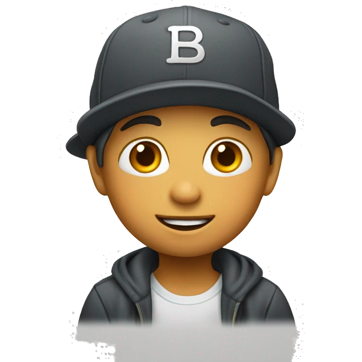 Niño con gorra emoji