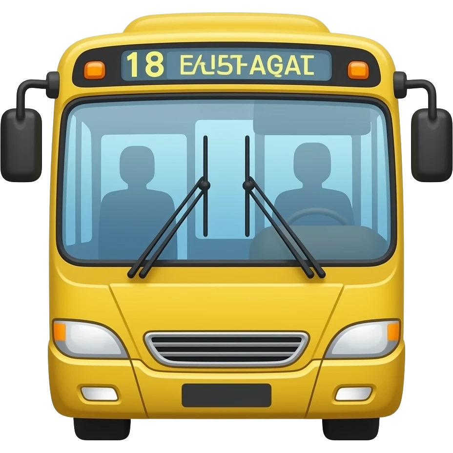 Yellow bus emoji