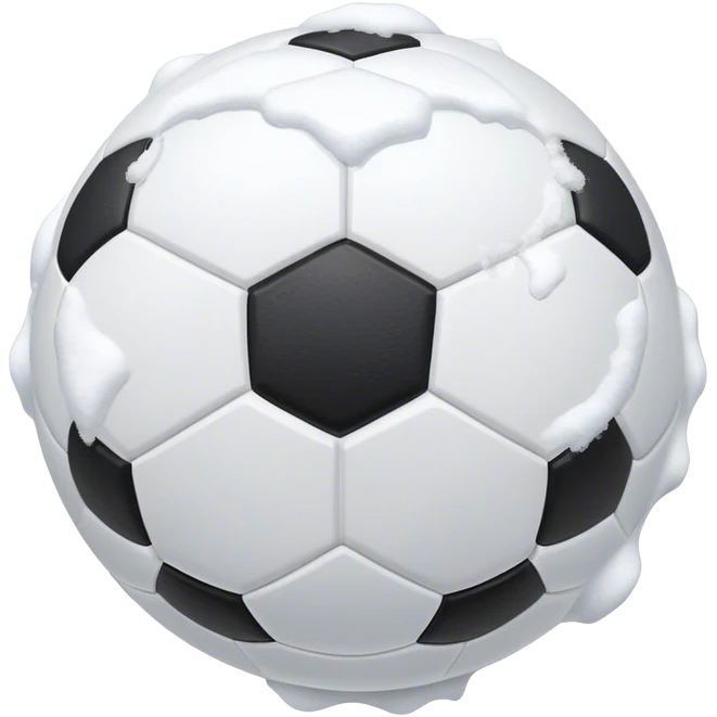 soccer ball in snow emoji