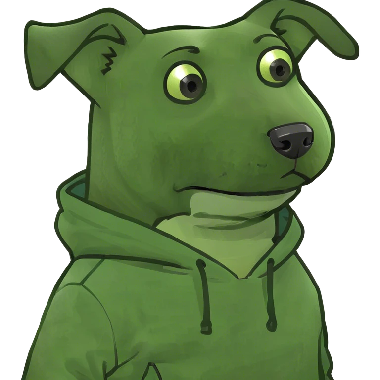Dog wearing a hoodie emoji