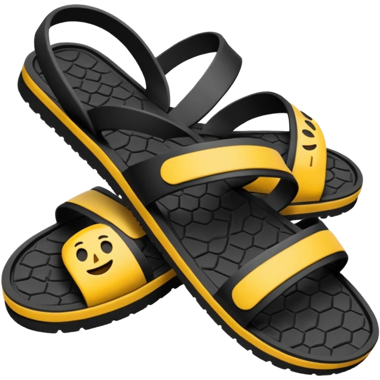 sandal bottom with detailed tread pattern, emoji style emoji
