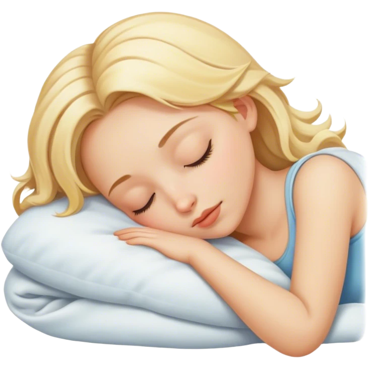 Sleeping blonde girl emoji