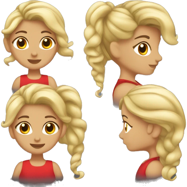 Reina con cabello peli rojo emoji