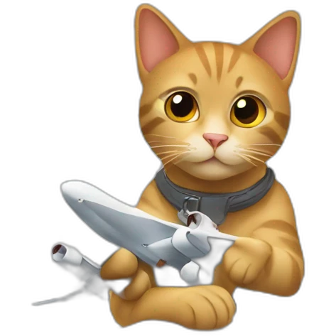 cat on a plane emoji